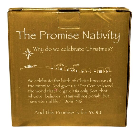 The Holy Family Nativity Scene Porcelain Bisque 4 Inch Christmas Promise w Box - Picture 8 of 10